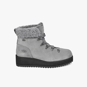 Ugg Birch Lace-Up Shearling Women All-Weather Boots Grey (3798YLMGA)